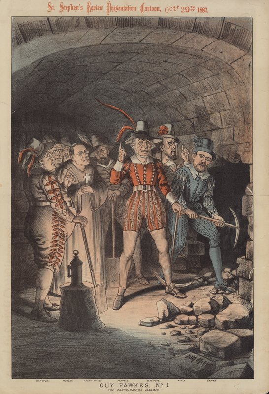 Guy Fawkes, No 1: os Conspiradores Armados (cor litho) de Tom Merry