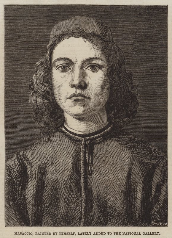 Masaccio, pintado por ele mesmo, recentemente adicionado à Galeria Nacional de Tommaso Masaccio