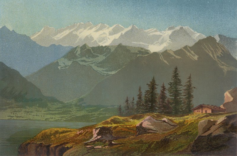 Bernese Oberland com o lago de Lucerna de Unbekannt Unbekannt