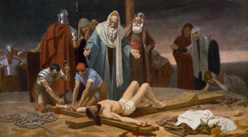 Jesus é pregado na cruz de Unbekannt Unbekannt