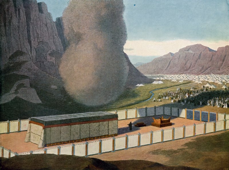 O Santo Tabernáculo no deserto e o pilar de nuvem de Unbekannt Unbekannt