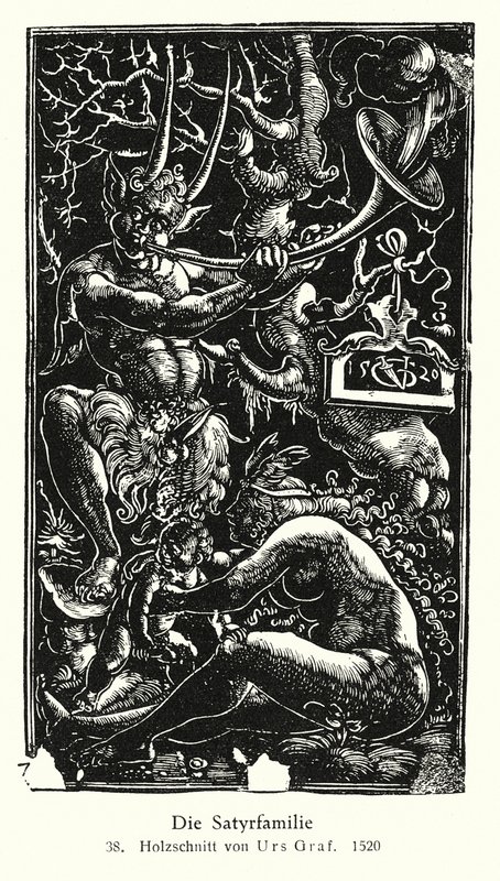 Família Satyr (xilogravura) de Urs  Graf