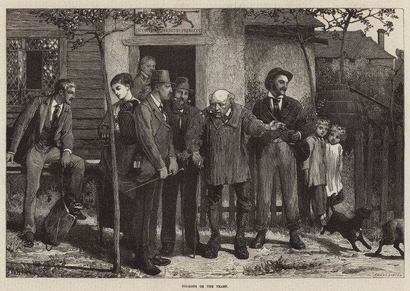 Turistas no vagabundo de Valentine Walter Lewis Bromley