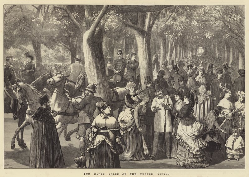 O Haupt Allee do Prater, Viena de Valentine Walter Lewis Bromley