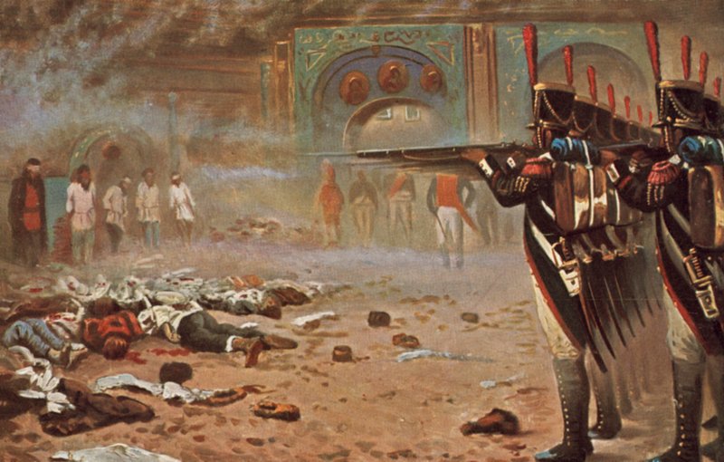 Em Moscou derrotada de Vasili Vasilievich Vereshchagin