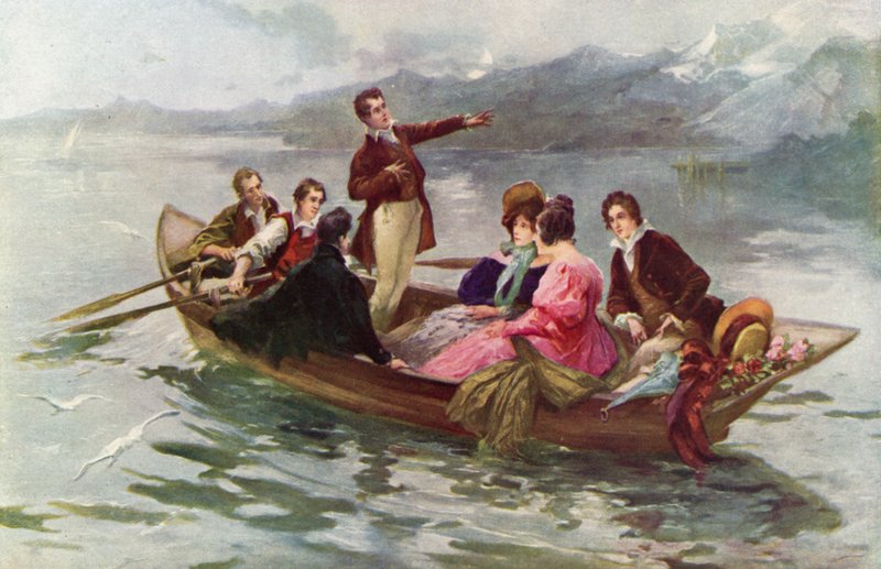 Byron e Shelley no lago de Genebra de Vicente de Paredes