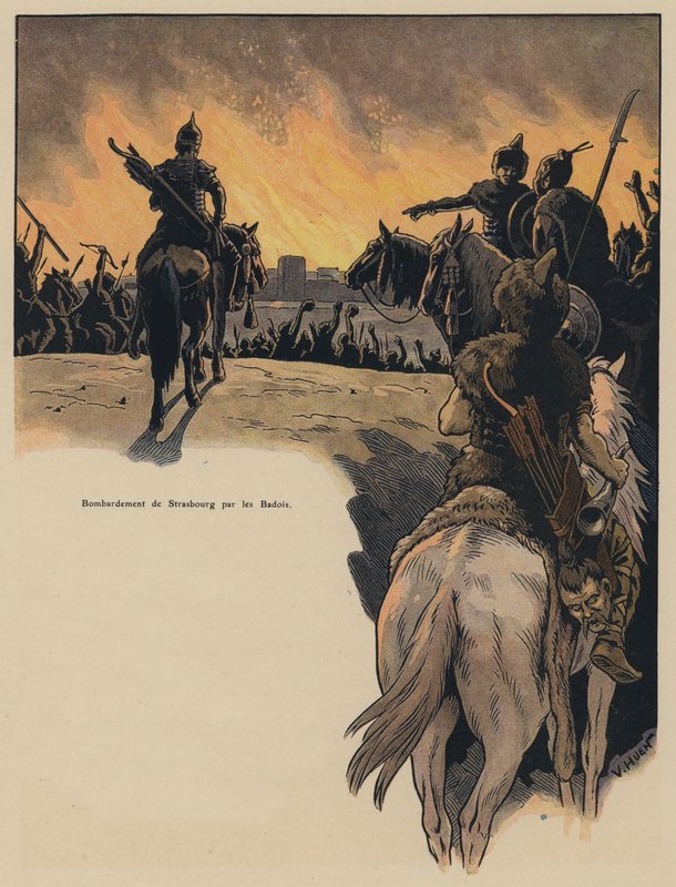 Bombardeio de Estrasburgo pelos Alemães, Século IV de Victor Huen