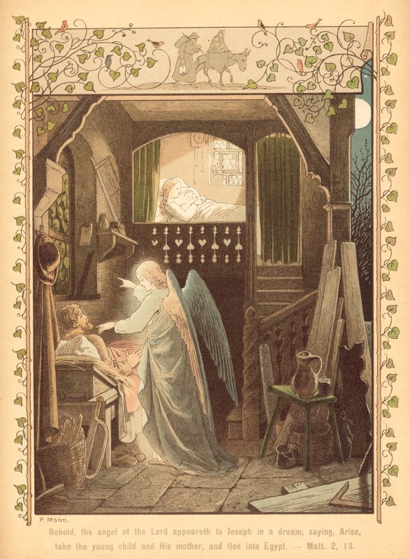O anjo aparecendo a José de Victor Paul Mohn