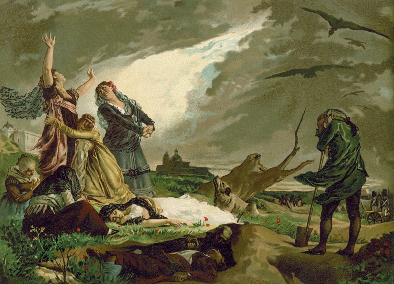 3 de maio de 1808 (cromolito) de Vincente Gonzalez Palmaroli