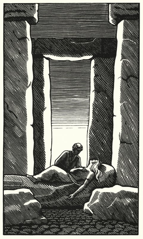 Ilustração para Tess Of The DUrbervilles de Thomas Hardy (gravura) de Vivien Gribble