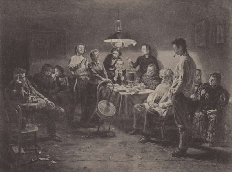 Empresa noturna de Vladimir Egorovic Makovsky