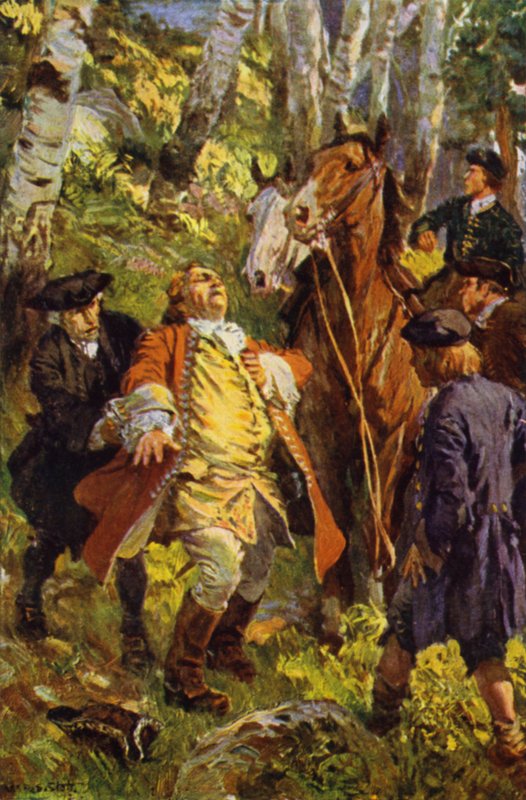 Ilustração para Kidnapped (cor litho) de W.R.S. (after) Stott