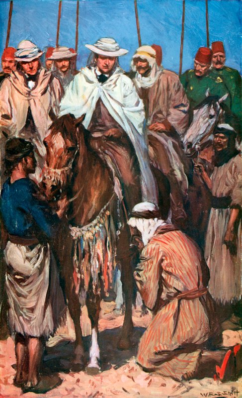 Recepção do Príncipe de Gales por um chefe beduíno de W.R.S. Stott