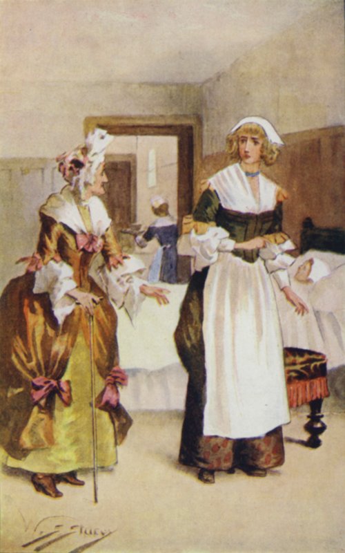 Gertrude enfrentou Lady Scrope com bochechas coradas e olhos brilhantes de W.S. Stacey