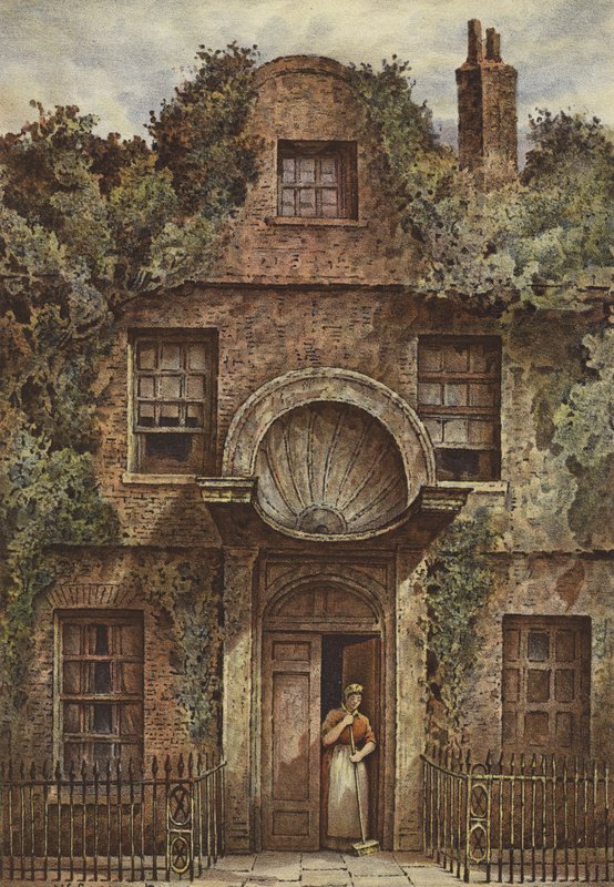 Entrada na casa de Fairfax, Putney (chromolitho) de Waldo Sargeant