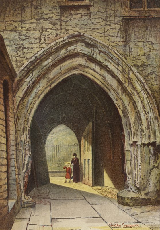Portão Interno, Dean&39;s Yard, Westminster (chromolitho) de Waldo Sargeant
