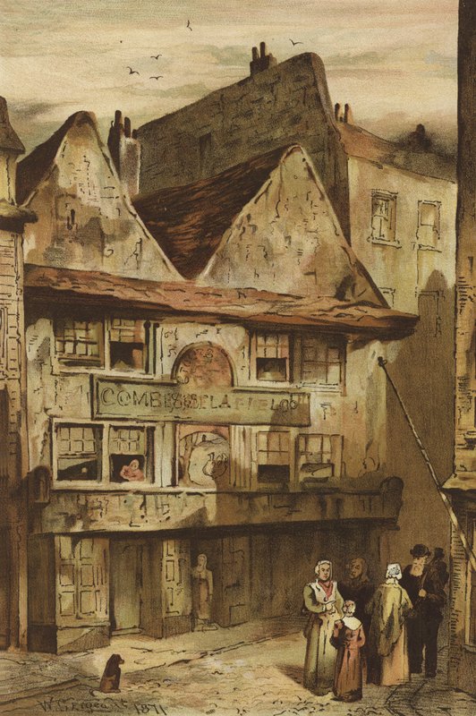 Casa de Nell Gwynne, Drury Lane, Strand (cromolito) de Waldo Sargeant