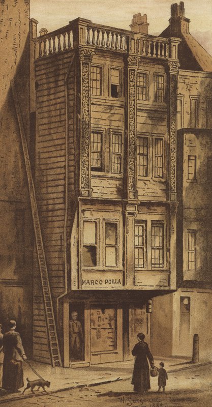 Casa Velha, Aldgate (Chromolitho) de Waldo Sargeant
