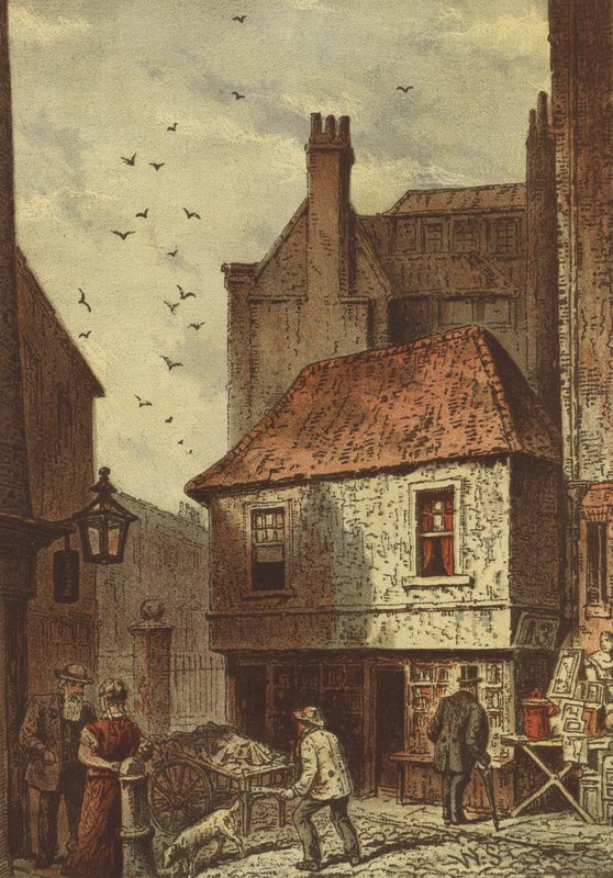 Loja antiga, mercado de Clare (chromolitho) de Waldo Sargeant