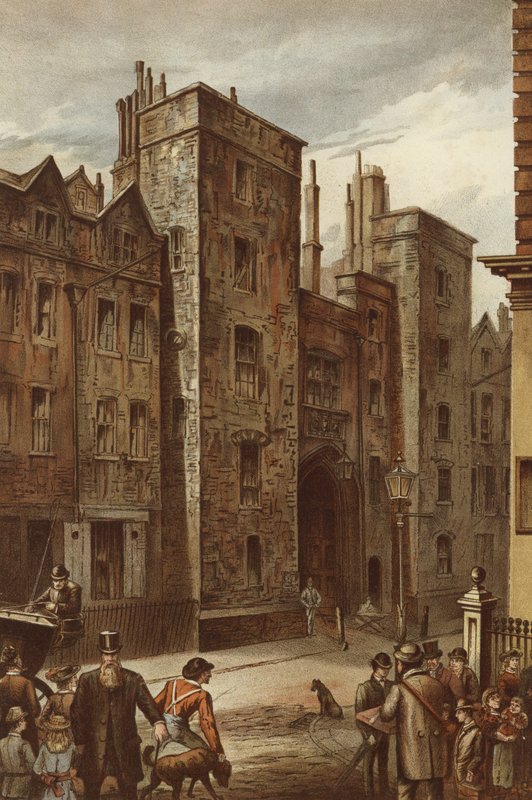 Portão de Tudor, Lincoln&39;s Inn, Chancery Lane (chromolitho) de Waldo Sargeant