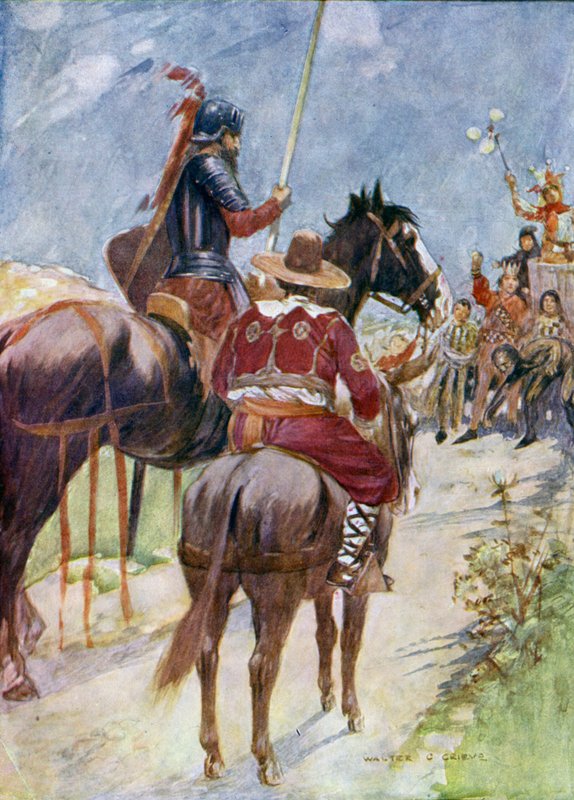 Ilustração para Don Quixote de Walter Grieve