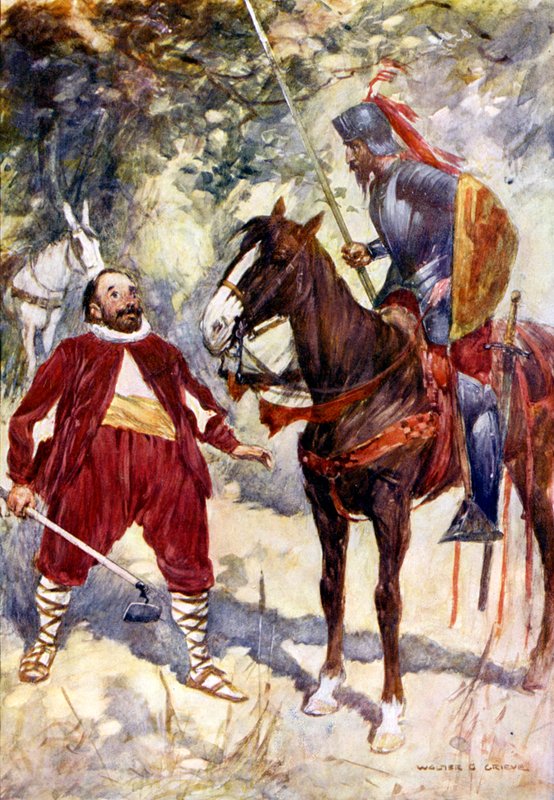 Ilustração para Don Quixote de Walter Grieve