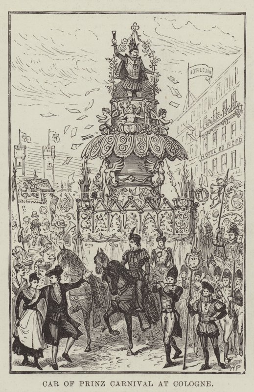 Carro, de, prinz, carnaval, em, colónia de Walter Paget