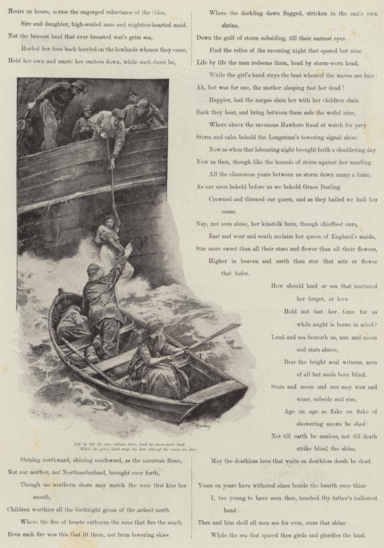 Grace Darling, por AC Swinburne de Walter Paget
