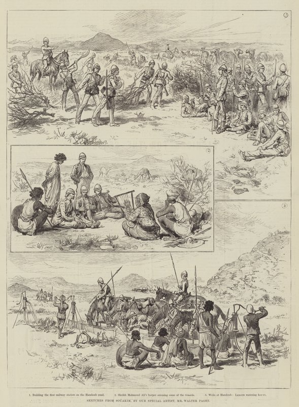 Esboços de Souakim de Walter Paget