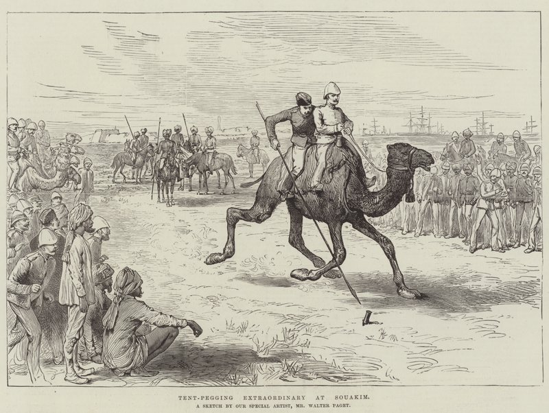 Tent-Pegging Extraordinary na Souakim de Walter Paget
