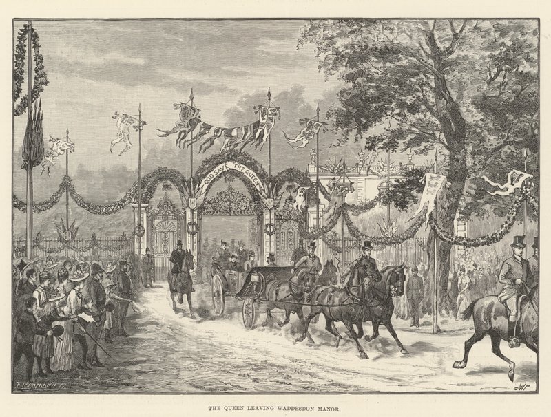 A rainha saindo de Waddesdon Manor de Walter Paget