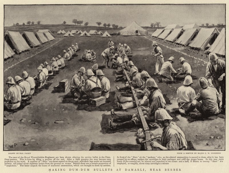 Fazendo balas Dum-Dum em Damarli, perto de Berber de Walter Stanley Paget