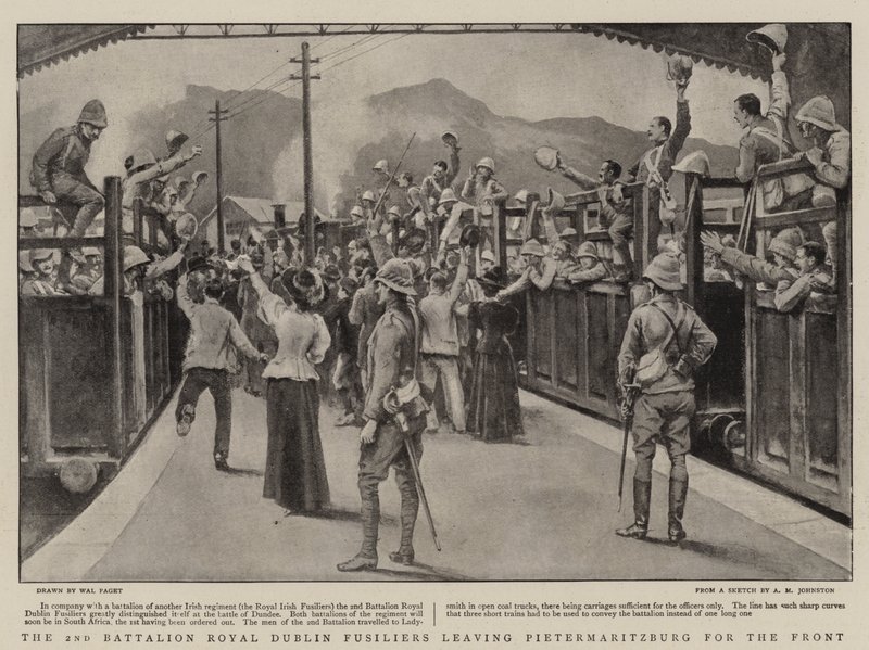 O 2º Batalhão Royal Dublin Fusiliers deixando Pietermaritzburg para a Frente de Walter Stanley Paget