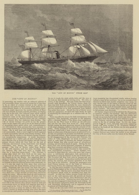 A cidade do navio a vapor de Boston de Walter William May