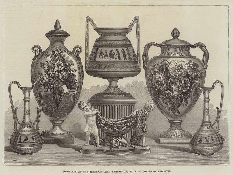 Porcelana na Exposição Internacional, por WT Copeland e Sons de Thomas Walter Wilson