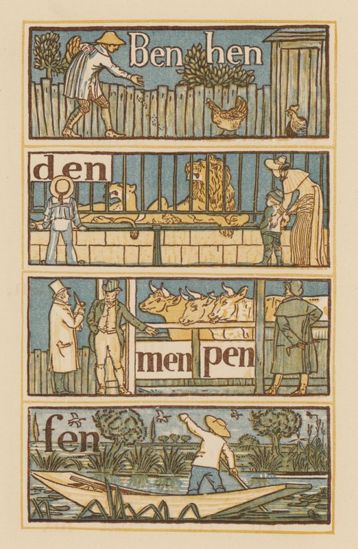 Página de The Golden Primer (cor litho) de Walter (after) Crane