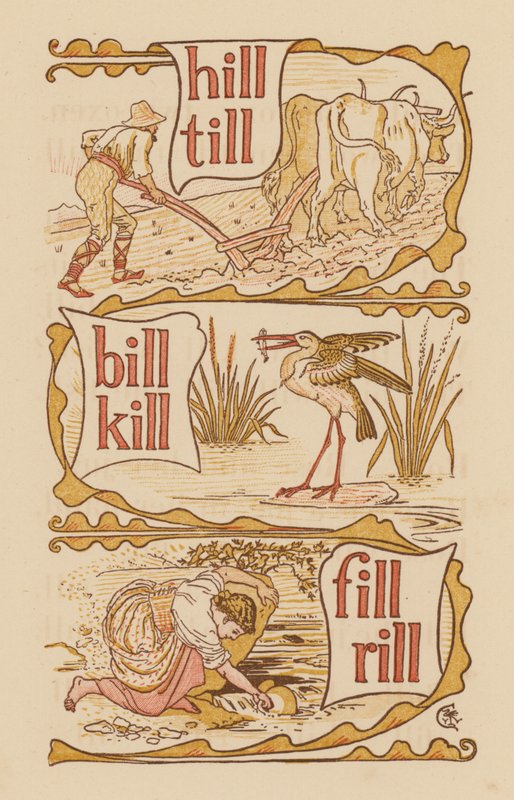 Página de The Golden Primer (cor litho) de Walter (after) Crane
