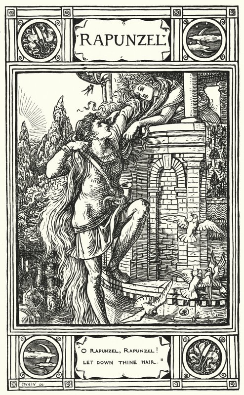 Rapunzel (gravura) de Walter (after) Crane