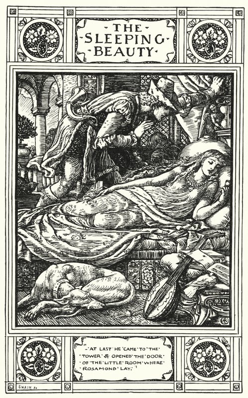 A Bela Adormecida (gravação) de Walter (after) Crane