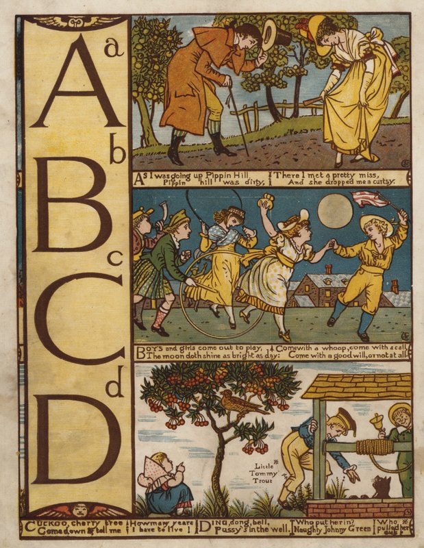 Alfabeto (cor litho) de Walter Crane