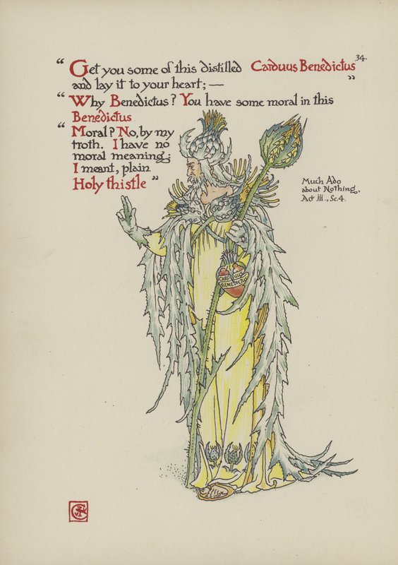 Flores do jardim de Shakespeare de Walter Crane