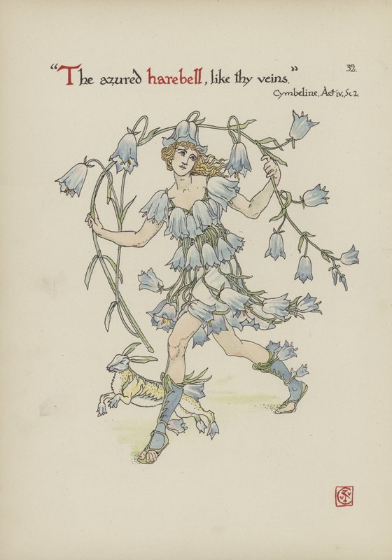 Flores do jardim de Shakespeare de Walter Crane
