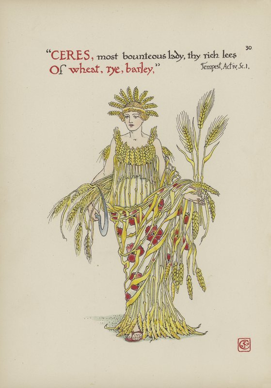 Flores do jardim de Shakespeare de Walter Crane