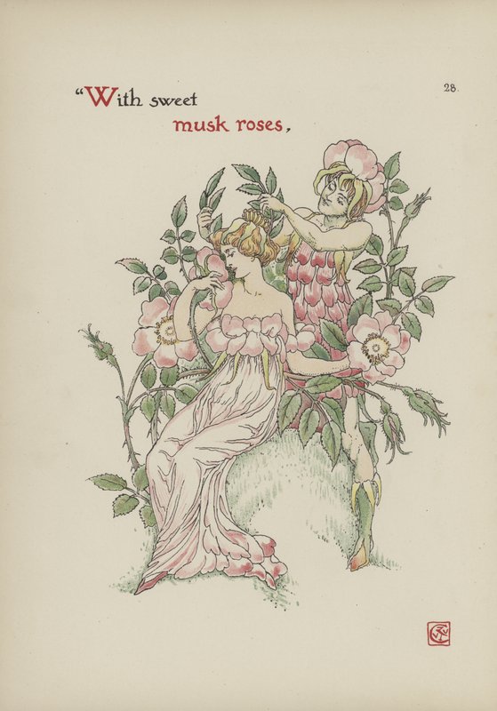 Flores do jardim de Shakespeare de Walter Crane