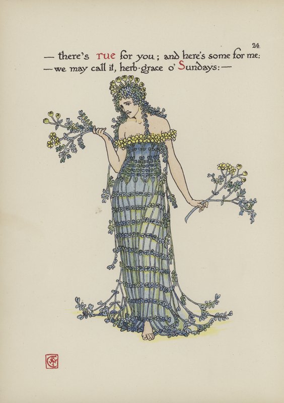 Flores do jardim de Shakespeare de Walter Crane