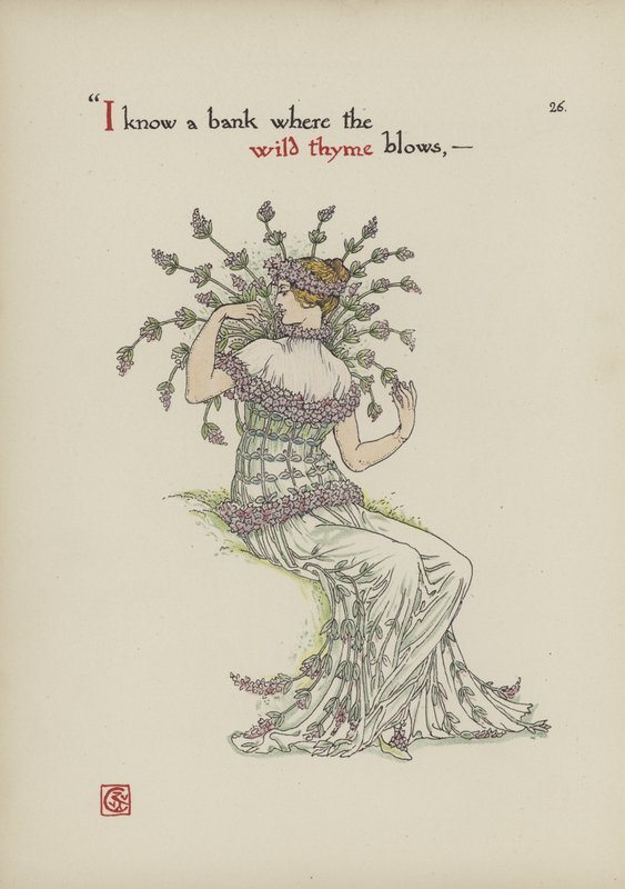 Flores do jardim de Shakespeare de Walter Crane