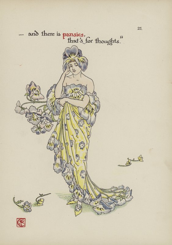 Flores do jardim de Shakespeare de Walter Crane