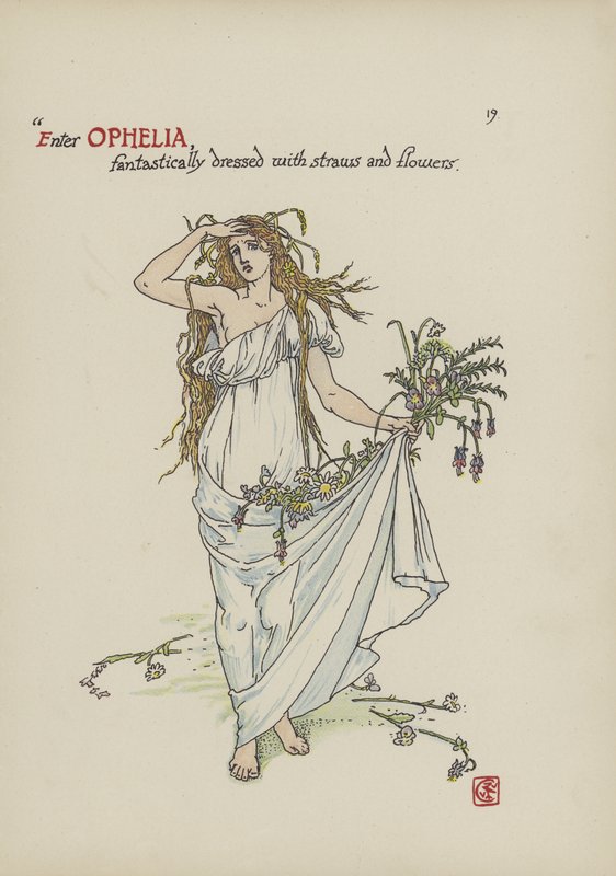 Flores do jardim de Shakespeare de Walter Crane