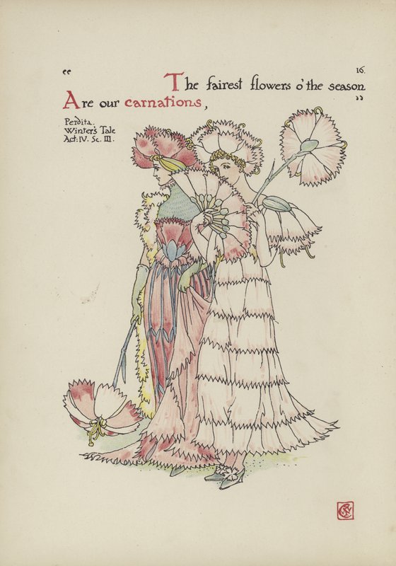 Flores do jardim de Shakespeare de Walter Crane