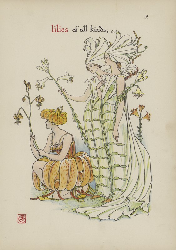 Flores do jardim de Shakespeare de Walter Crane